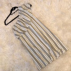 Striped one-shoulder sundress
